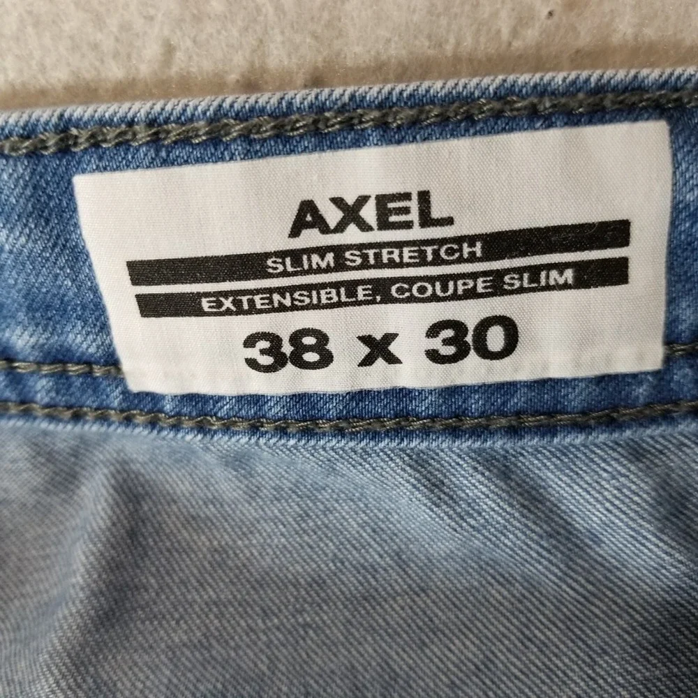 Buffalo David Bitton jeans mens 38 x 30 Axel slim straight blue flex denim pants
